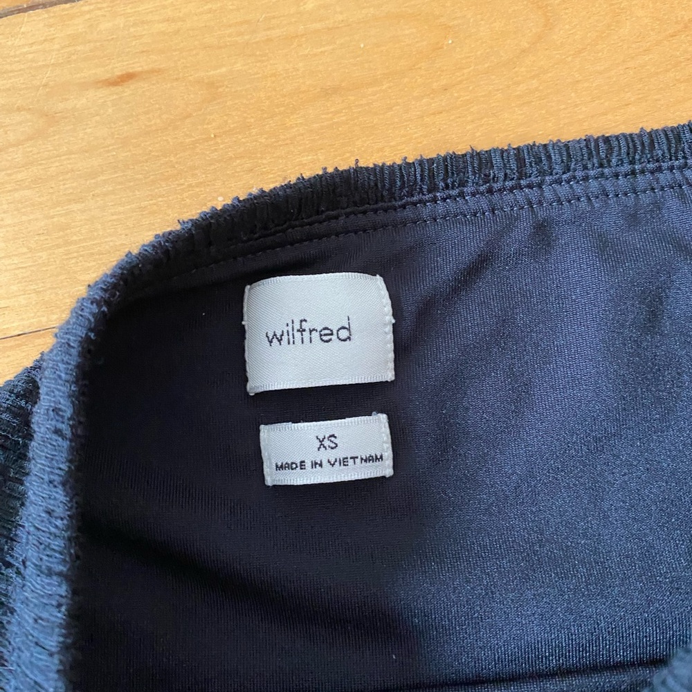 Wilfred Attention little texture Strapless Black Dress - Picture 9 of 9